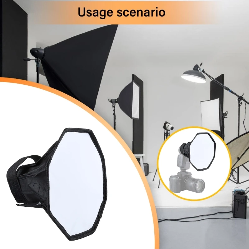 Difusor octogonal speedlight para softbox iluminação câmera DSLR profissional