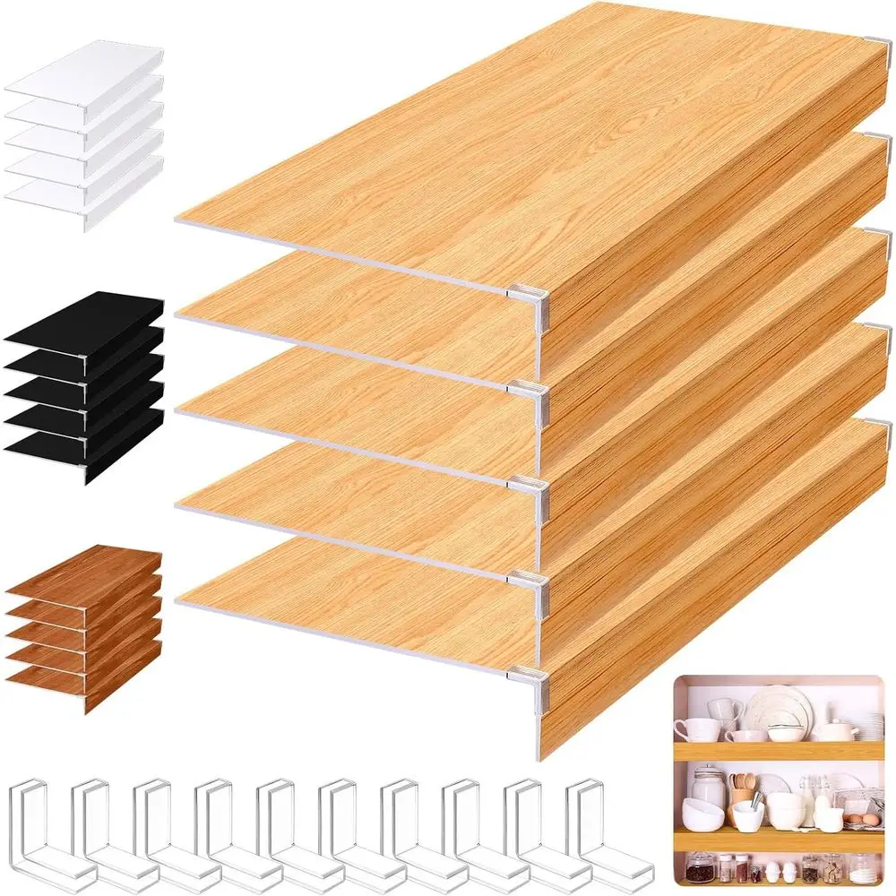 

Hoolerry, 5 шт. чехлов для проволочных полок из вспененного ПВХ, съемные, для проволочных стеллажей, полок в кладовой (не деревянных), шкафов или ванных комнат