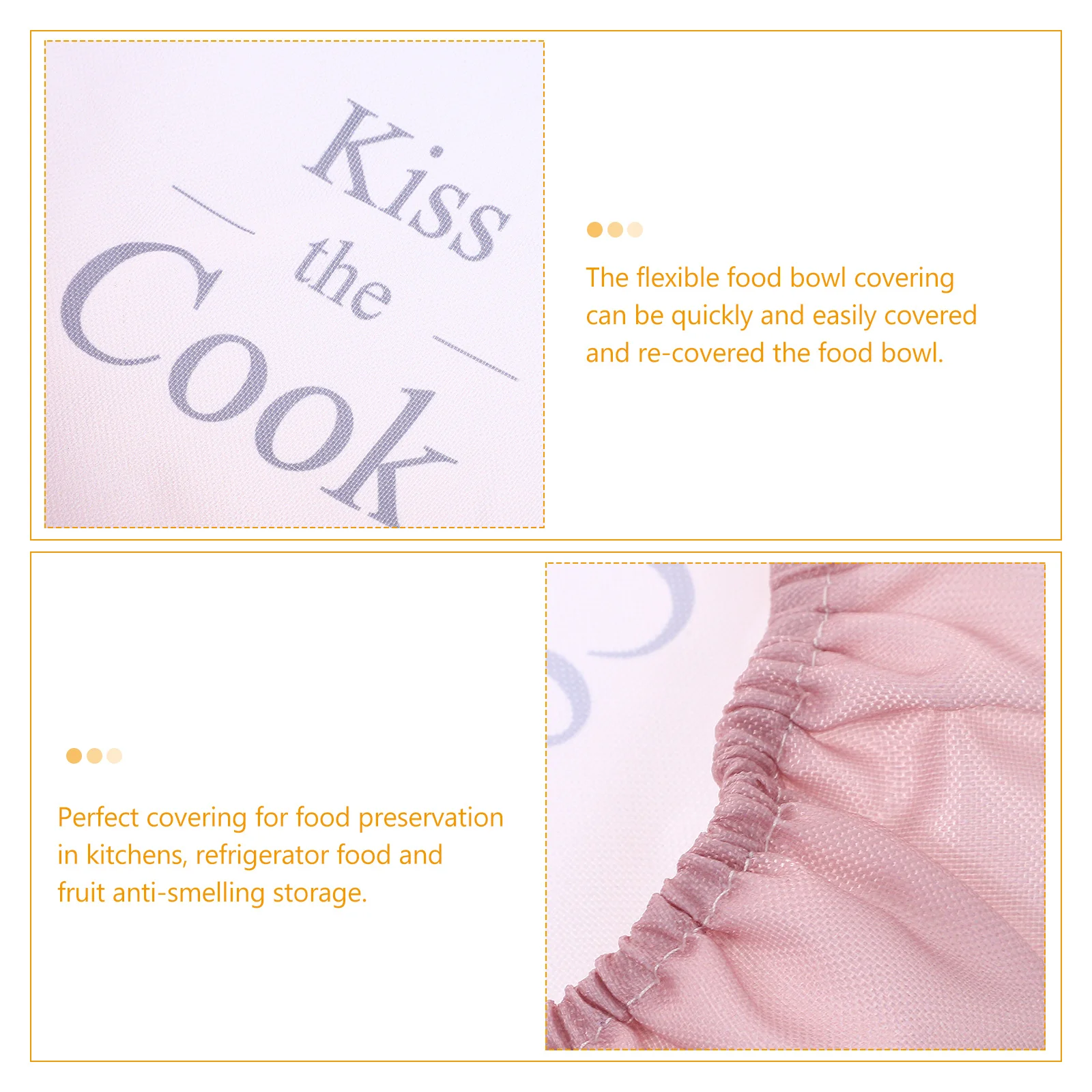 

3pcs Elastic Food Bowl Covers Oxford Cloth Stretch Reusable Washable Kitchen Container Lids For Leftovers Picnic