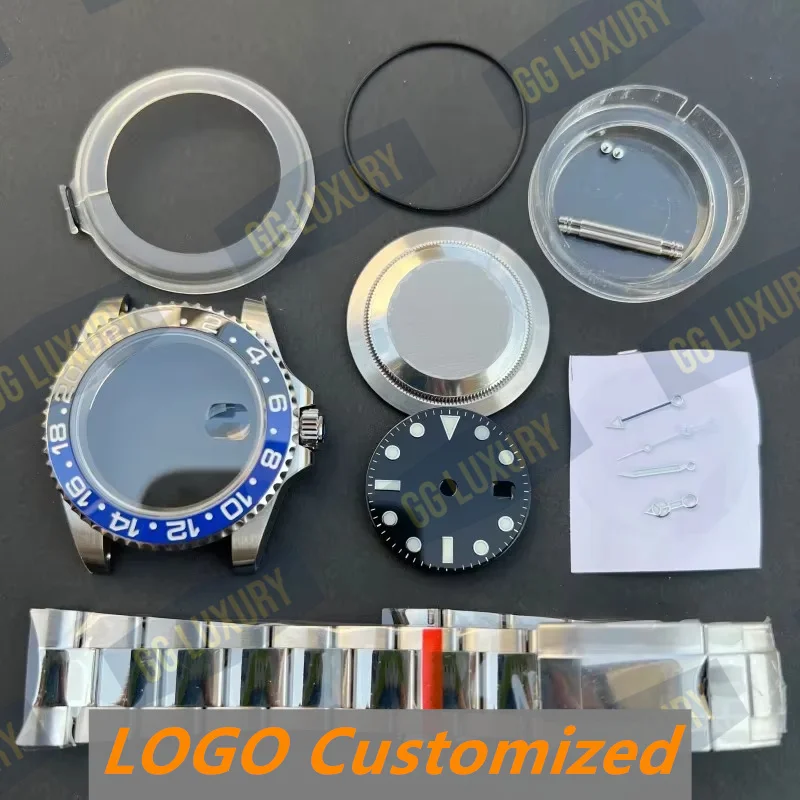 GG-Luxury VS/Arf Factory Watch مجموعة حافظة لحركة ETA 3285 GMT حافظة من الفولاذ المقاوم للصدأ أيدي الياقوت الأزرق المضيء