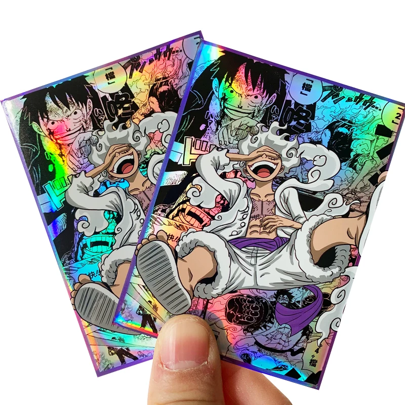 60Pcs/Set 66*91mm Anime One Piece Game OPCG TCG Color Flash Card Sleeve Luffy Zoro Perona Hobbies Collectibles Gift Toys