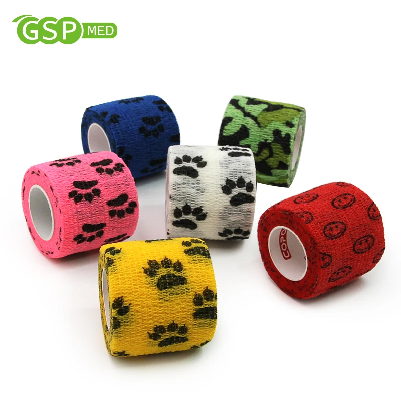 Elastic Bandages Cohesive Bandage Near First Aid Kit Healthcare Wound Plasters Nonwoven Personal Pet Animal Hygiene Protect