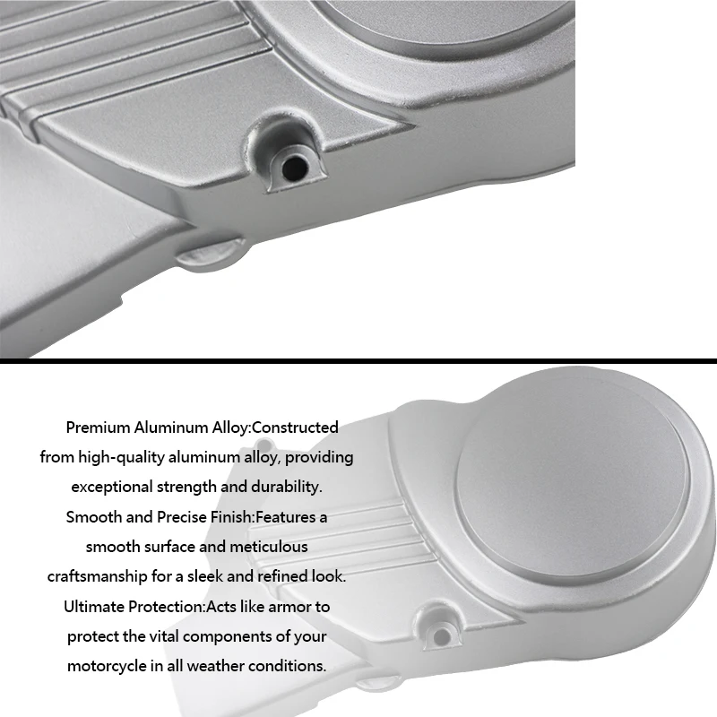 

ONLEETPP Motorcycle Parts Engine Stator Left Side Protector Cover Silver Crankcese For 50cc 70cc 90cc 110cc 125cc Dirt Pit Bike