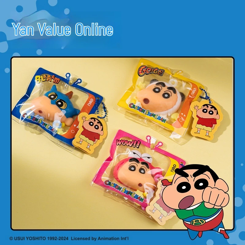 New Crayon Shin chan Pinch Fun Stress Relieving Toy Cartoon Pendant Backpack Pendant Keychain Slow Rebound Fluid Toy Gift