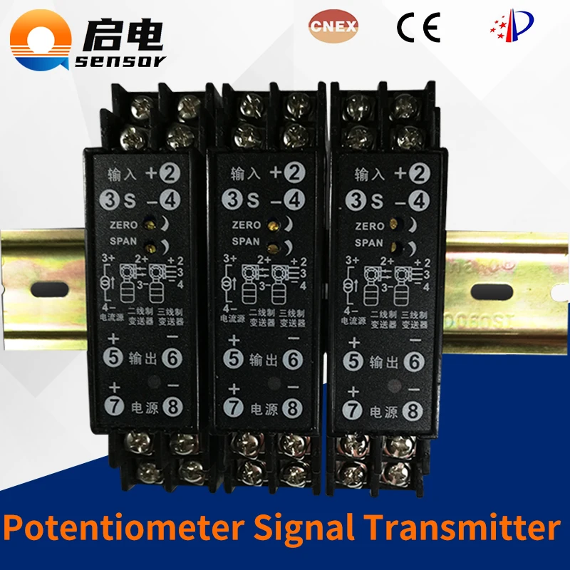 Imagem -03 - Transmissor do Isolamento do Sinal do Potenciômetro Output Deslizando o Conversor da Resistência 05ko 10ko Resistência 420ma 0-5v 10v o