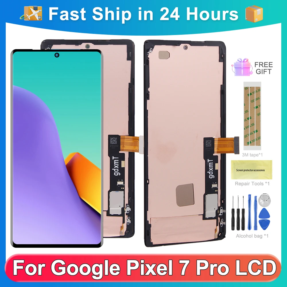 For Google Pixel 7 Pro For AMOLED 6.7\'\'Google Pixel 7 Pro GP4BC GE2AE LCD Display Touch Screen Digitizer Assembly Replacement