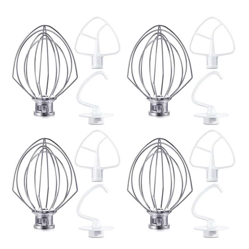 

Набор для ремонта миксера A23F: крюк для теста K45DH, венчик K45WW, плоский скребок с покрытием K45B, 12 предметов для вертикального миксера