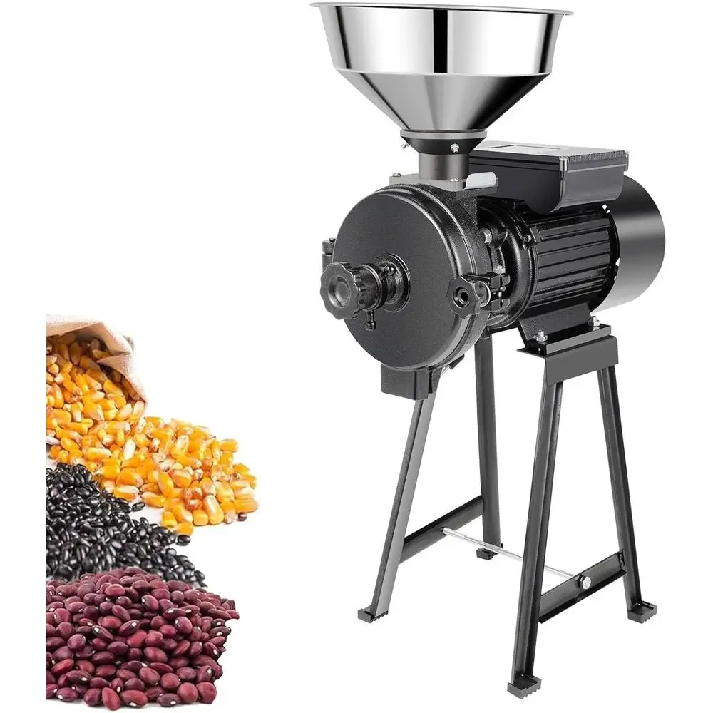 

Electric Grain Mill Grinder, 1500W 110V Dry Grain Grinder with StainlSteel unnel, lour Grain Cereals Coee Wheat Corn Mill Grinde