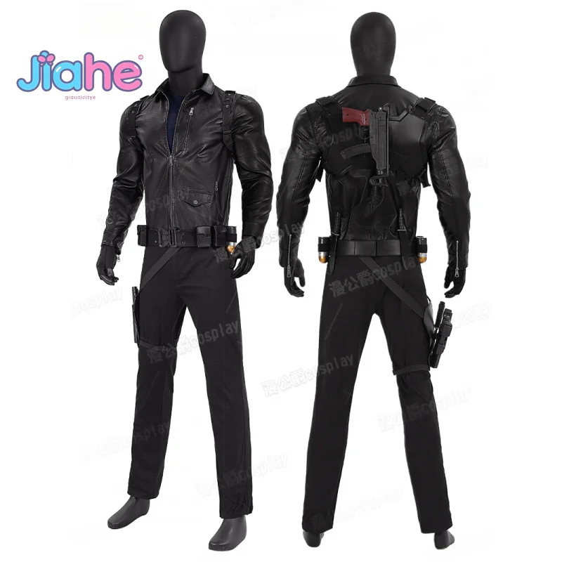 Thunderbolts باكي بارنز تأثيري الشتاء الجندي زي هالوين الرجال الخيال موحدة معطف الدعائم إكسسوارات أحذية صافي مجموعة