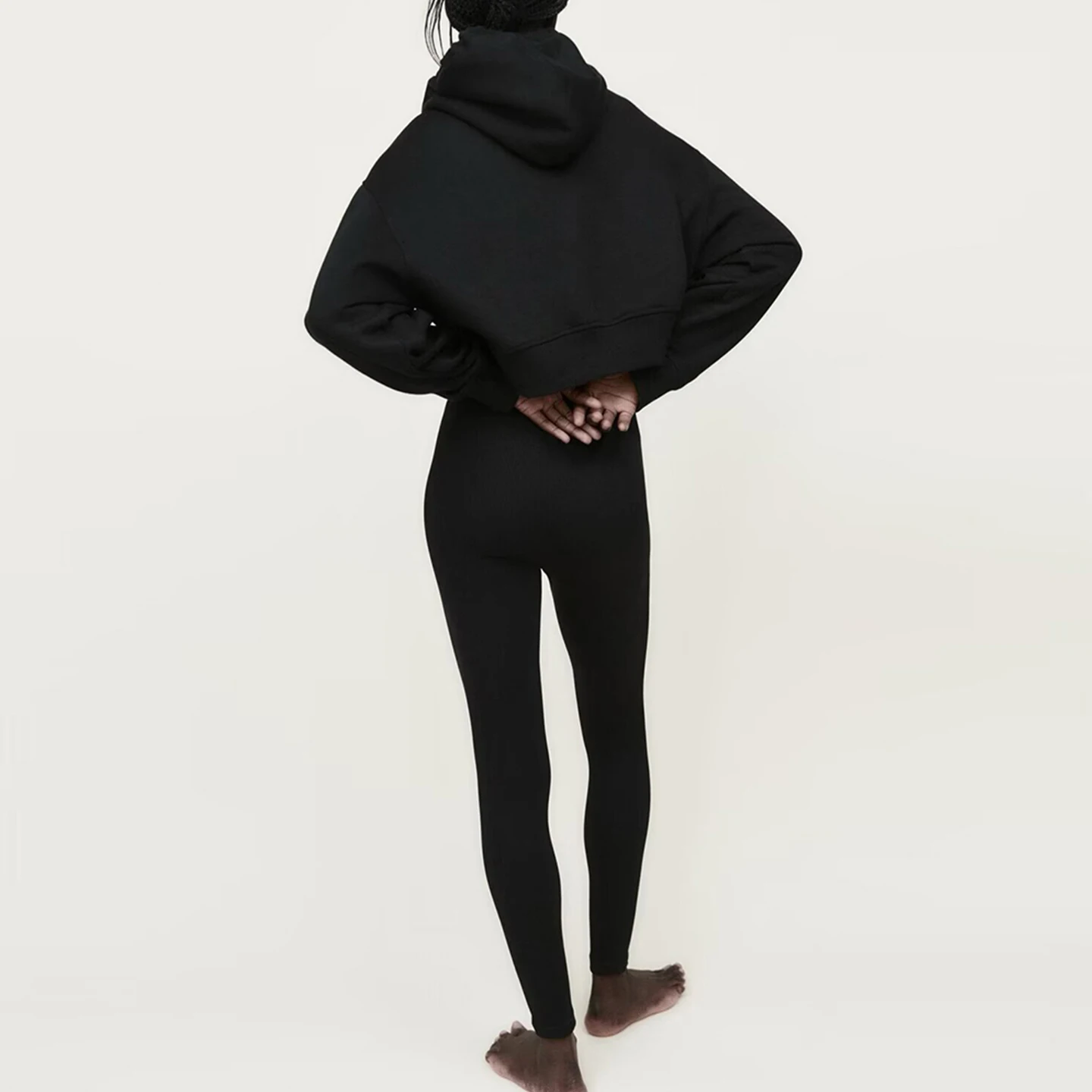 Felpa in puro colore 2025 Autunno delle nuove donne Faionable Versatile Abbigliamento quotidiano Z Loose Fit Lungo Sve Cerniera Lunghezza ort