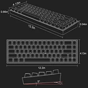 Imagem -06 - Pro Teclado com Fio sem Fio 3-mode 2.4ghz bt 3.0 5.0rgb Usb 68 Teclas Hot Swappable Compacto Mecânico 65 Redragon-k631