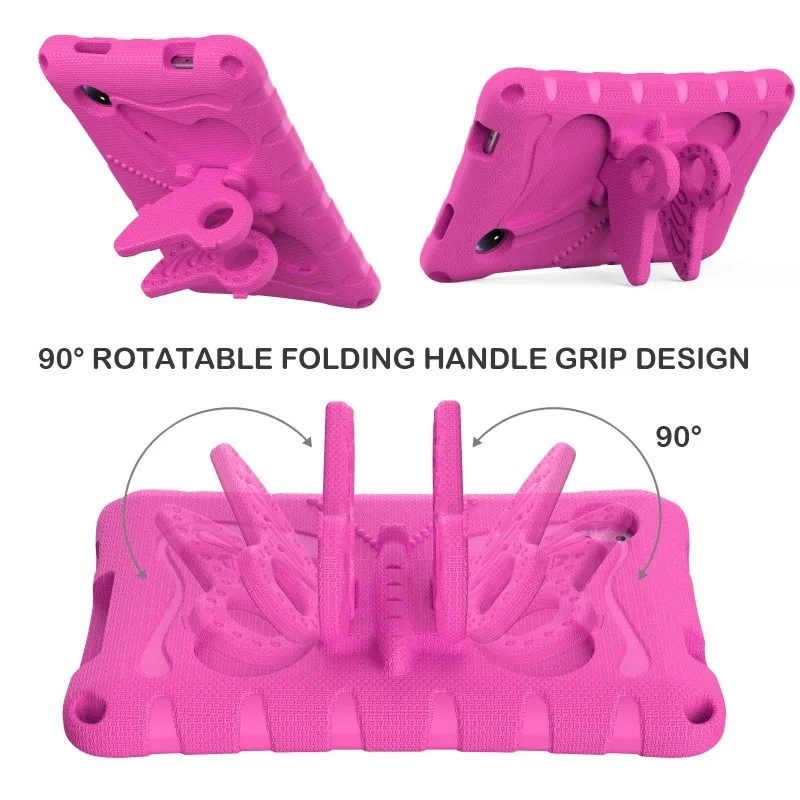Eva crianças caso para xiaomi redmi almofada se 8.7 "tablet capa redmi pad se 2024 8 7 4g (8.7 polegadas) 3d borboleta suporte funda capa