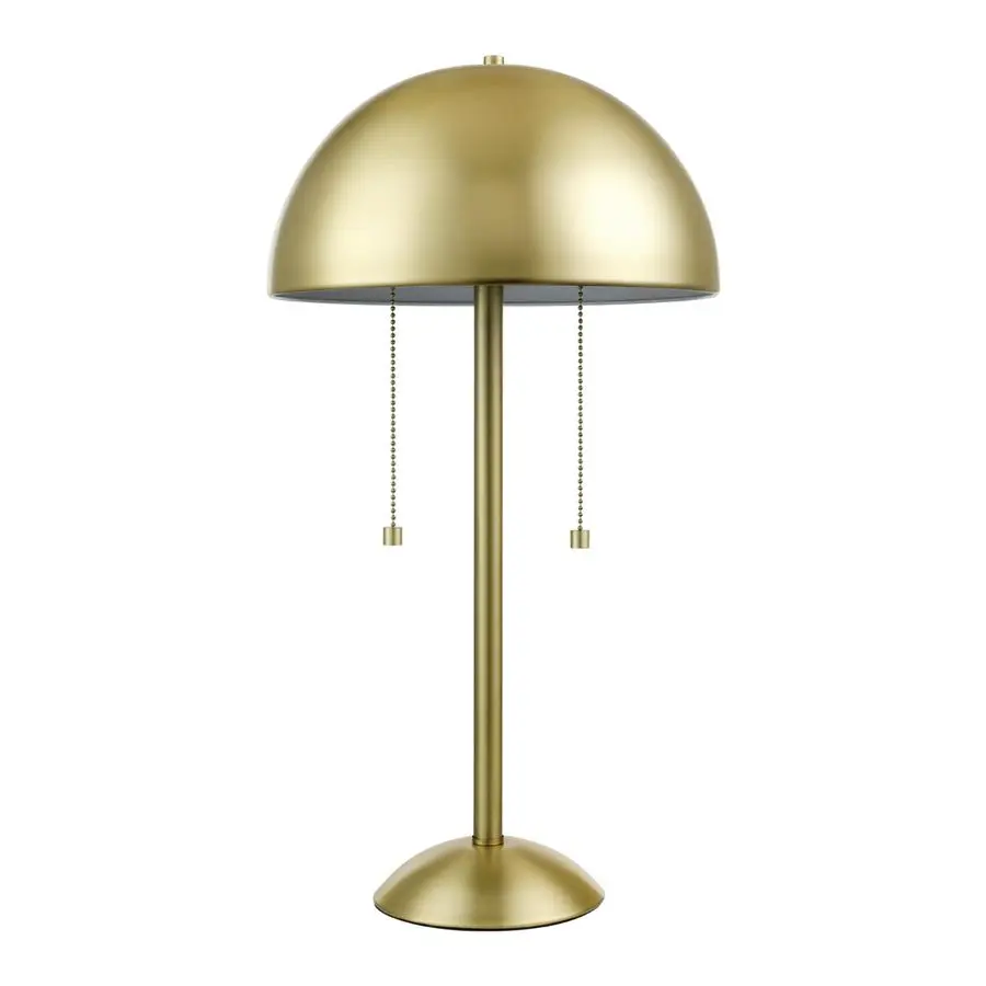 

Electric 12976 Haydel 21 2Light Table Lamp, Matte Brass, Double On Off Pull Chain