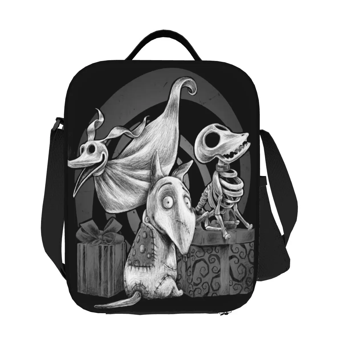 Custom Sparky Frankenweenie Insulated Lunch Bag for Women Creepy Dog Cooler Thermal Lunch Box Kids School Children