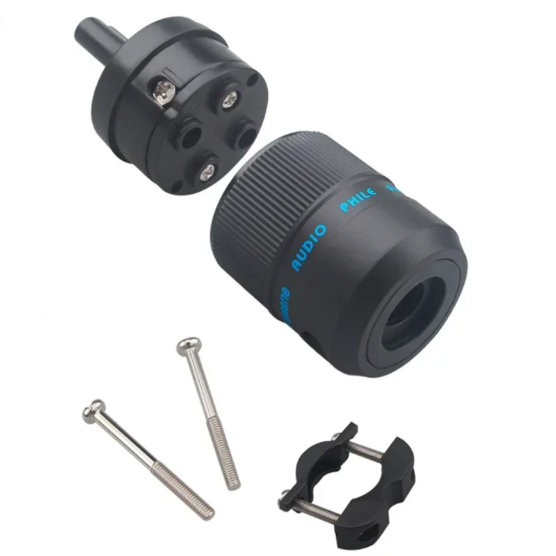 Adaptor Audio HiFi C7 betina steker IEC Rhodium & konektor kabel daya AC DIY tembaga berlapis emas