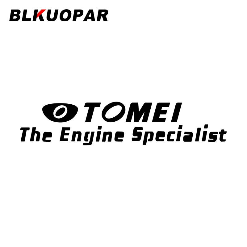 BLKUOPAR TOMEI Logo Car Stickers Simple Holographic Laser Decal Waterproof Sunscreen Antioxidant Die-cut Motorcycle Decoration
