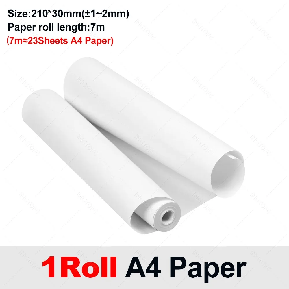 A4 Thermisch Papier 20 Rollen Thermisch Printpapier 210*30mm voor A4 Draadloze Bluetooth A40 Printer Papierrollen sneldrogend