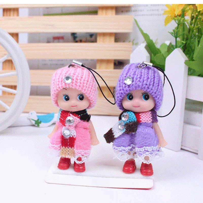 

1PC Cute Fashion Kids Plush Dolls Keychain Soft Stuffed Toys Keyring Mini Plush Animals Key Chain Baby For Girls Women