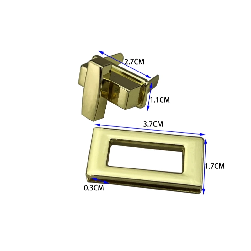 Прямоугольный популярный золотой металлический телефон металлическая застежка Металлическая Застежка прямоугольный Поворотный замок аксессуары для сумок