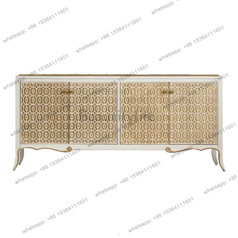 

French light luxury solid wood porch ca***et European vil******ing side ca***et