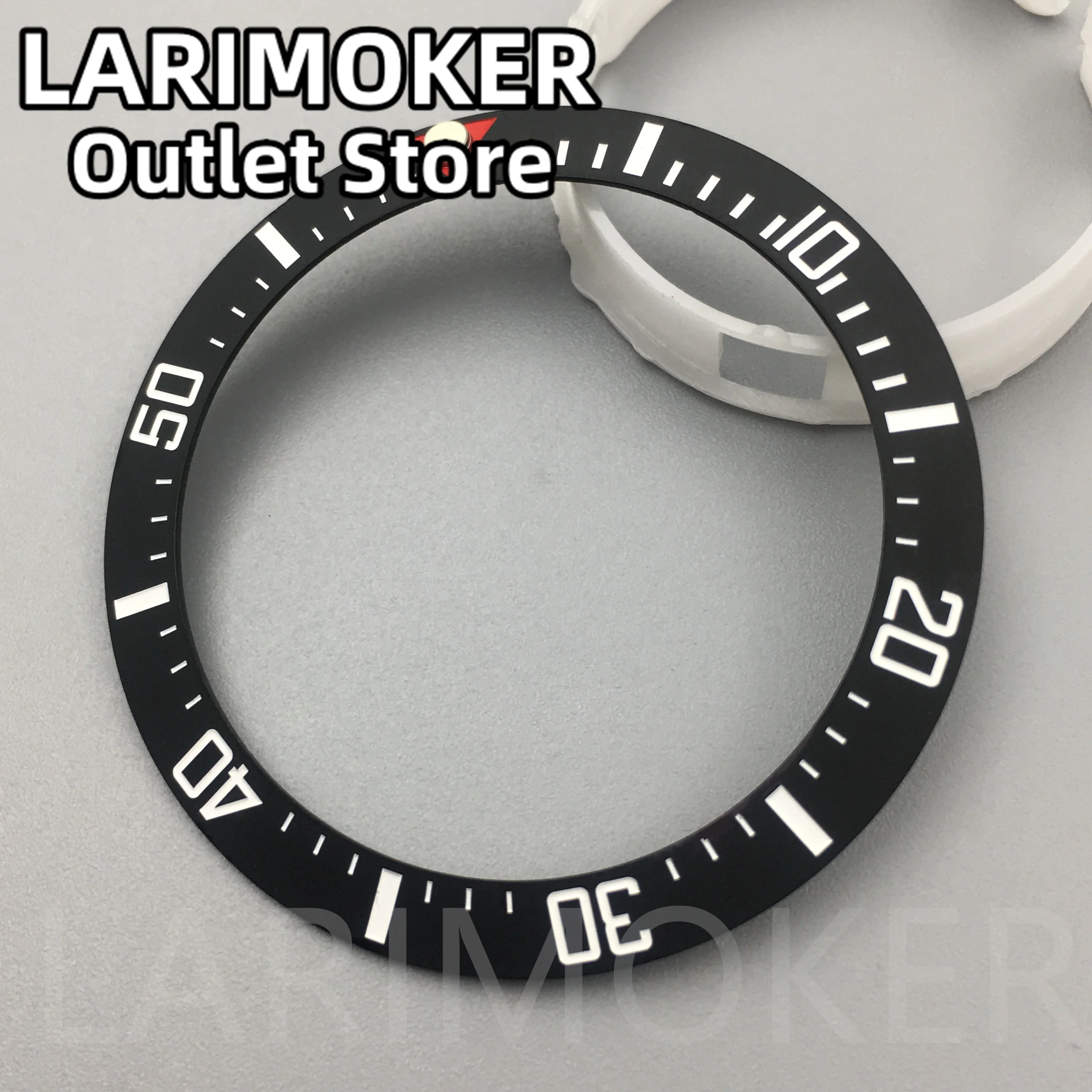 Larimoker-セラミック時計ベゼル,時計部品,アクセサリー,緑,黒,青,直径40mm x 32mm