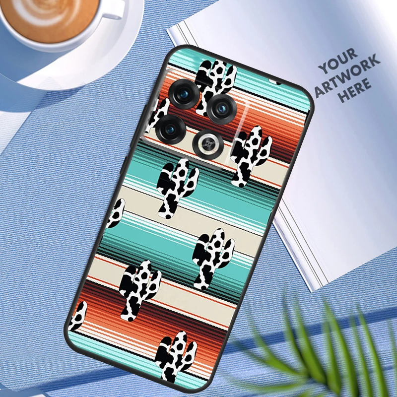 Boho Botanical Leaf Cow Cactus Case For OnePlus 12R 10T 10R 9R 8T 12 11 9 10 Pro Nord CE 3 Lite 2 2T CE4 N10 N20 N30 Cover