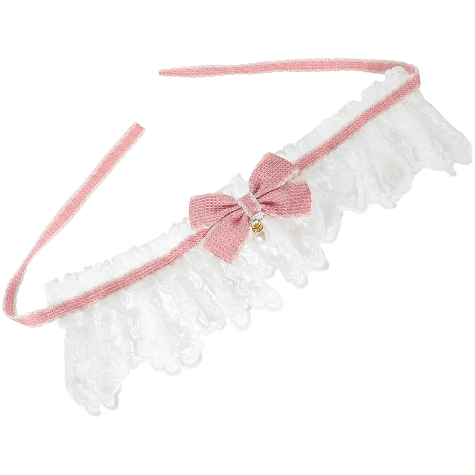 

Pet Cute Lace Collar Pet Wedding Collar Kitten Puppy Collar Bowknot Collar Ornament (M) kitten collar