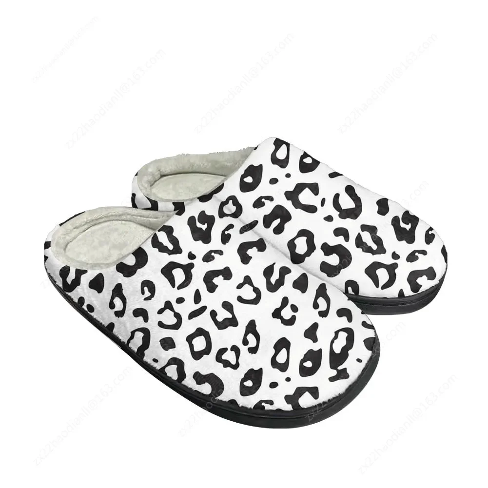 Leopard Print Home Cotton Custom Slippers High Quality Mens Womens Teenager Plush Fashion Casual Keep Warm Shoes Thermal Slipper