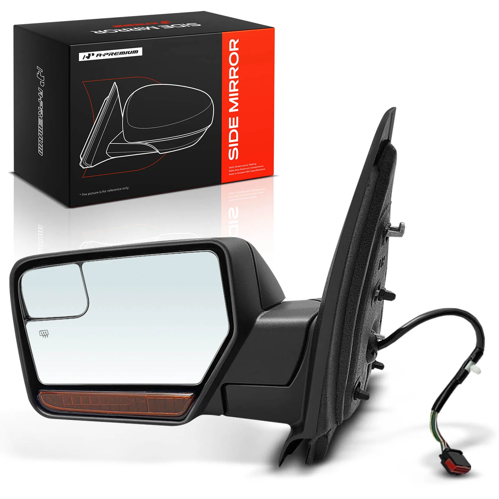 A-Premium Driver Side Power Door Mirror for Ford Expedition 2007-2017 Manual Folding Blind Spot Detection Turn Signal Light