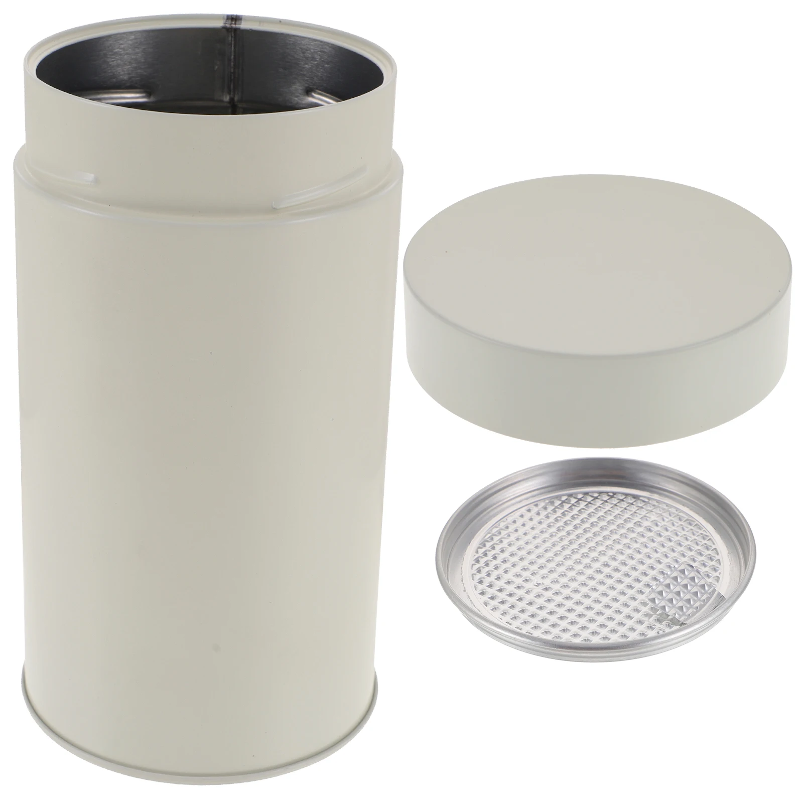 

Tea Canister Sealed Storage Vintage Household Tinplate Container 500ml Multi Function Flour Can Travel Oats Jar