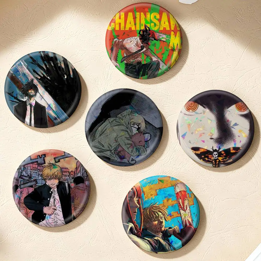 Denji Chainsaw man Manga  75mm 44mm 25mm Accessories Toys Badge Brooch Backpack Hat Pins