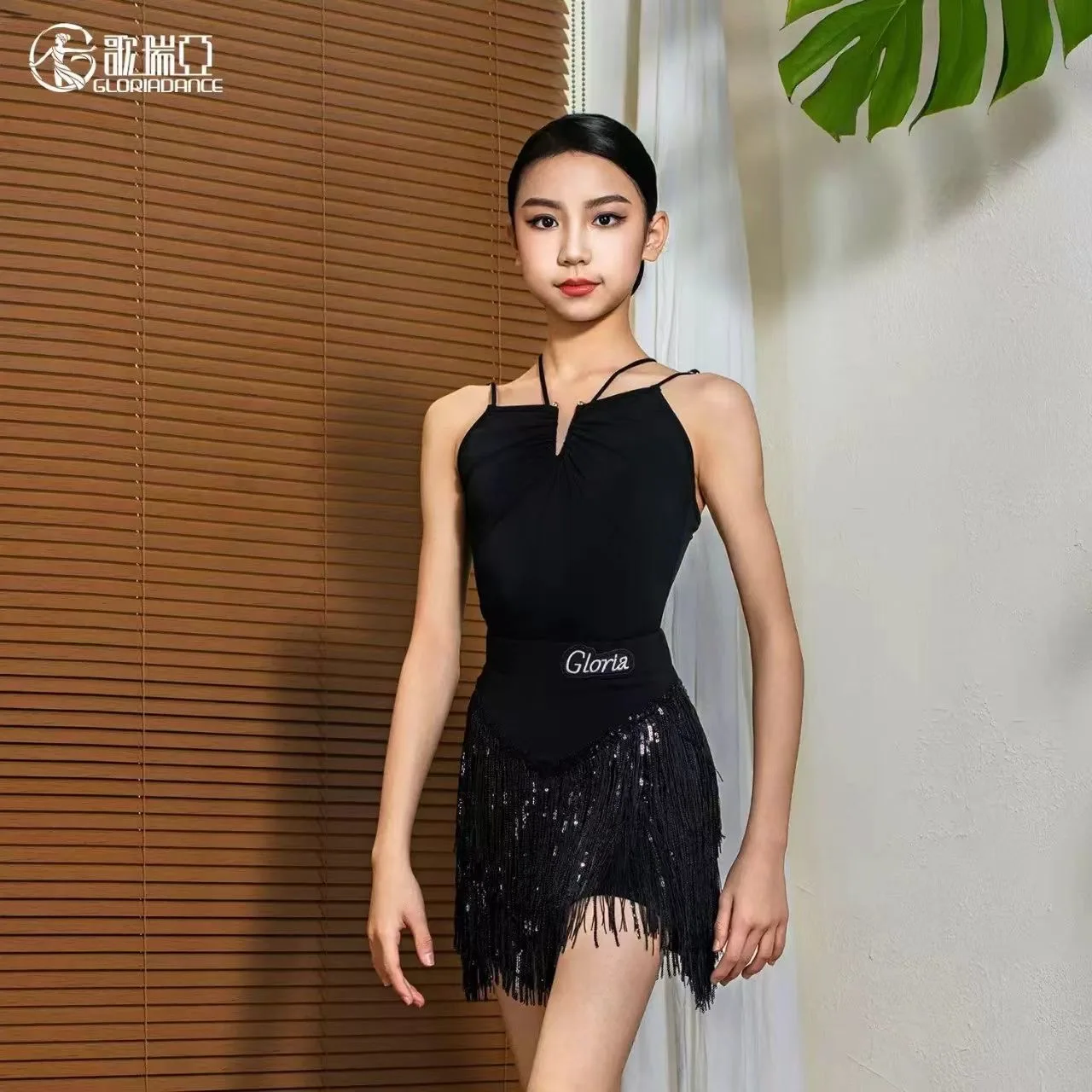 

Линейный танцевальный костюм Новые товары Одежда для танцев Новый костюм для латинских танцев Новые платья Слинговый сценический костюм с блестками Платье с бахромой для латинских танцев