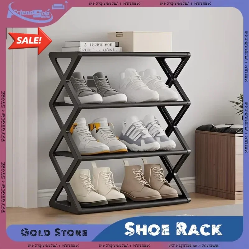 Sturdy Shoe Shelf Home Organizer 4 Tier Shoe Rack Foldable Dustproof Storage for Entryway Bedroom Closet Space Saving Organizer image 2
