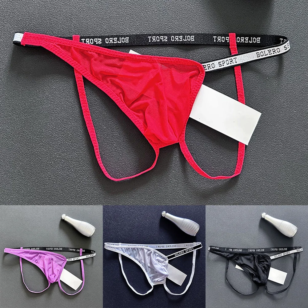 통기성과 편안한 착용을 위한 오픈 크로치가 있는 낮은 허리 탄성 남성 속옷 메쉬 끈 팬티 G 스트링 브리프