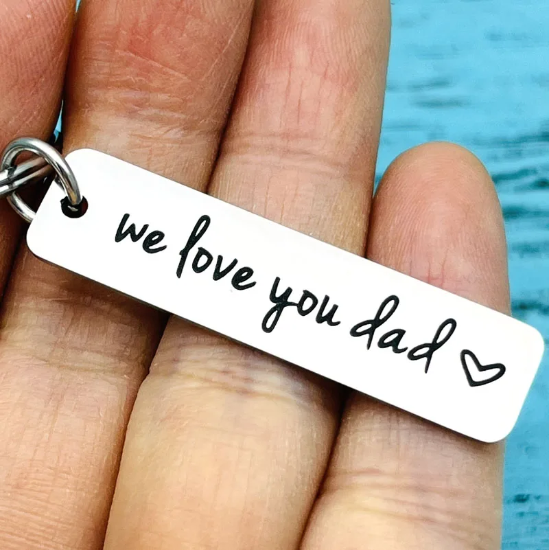 We Love You Dad Keychain Jewelry Gift, Urgence, ixdes pères, Anniversaire, Noël