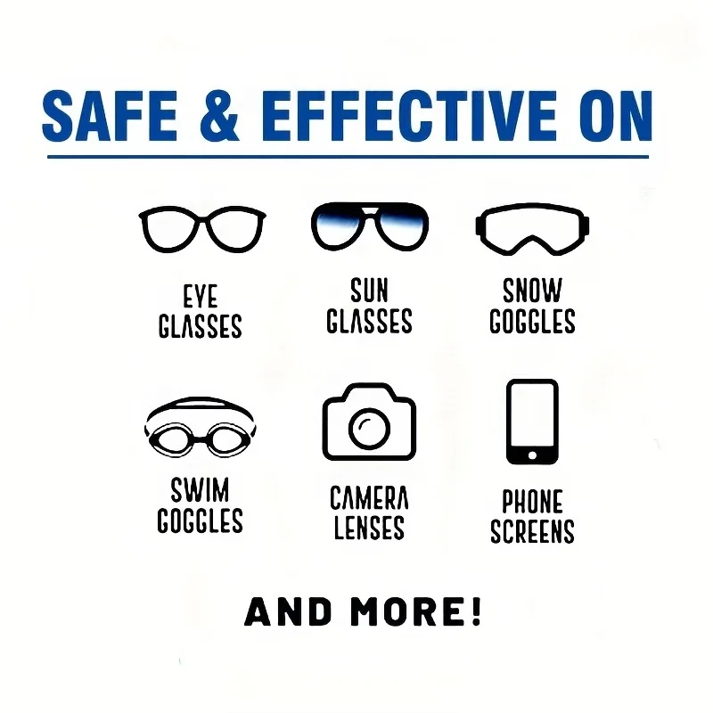 Portable Anti-Fog Spray for Glasses Snow Goggles Swimming Goggles - Clear Vision Lens Treatment