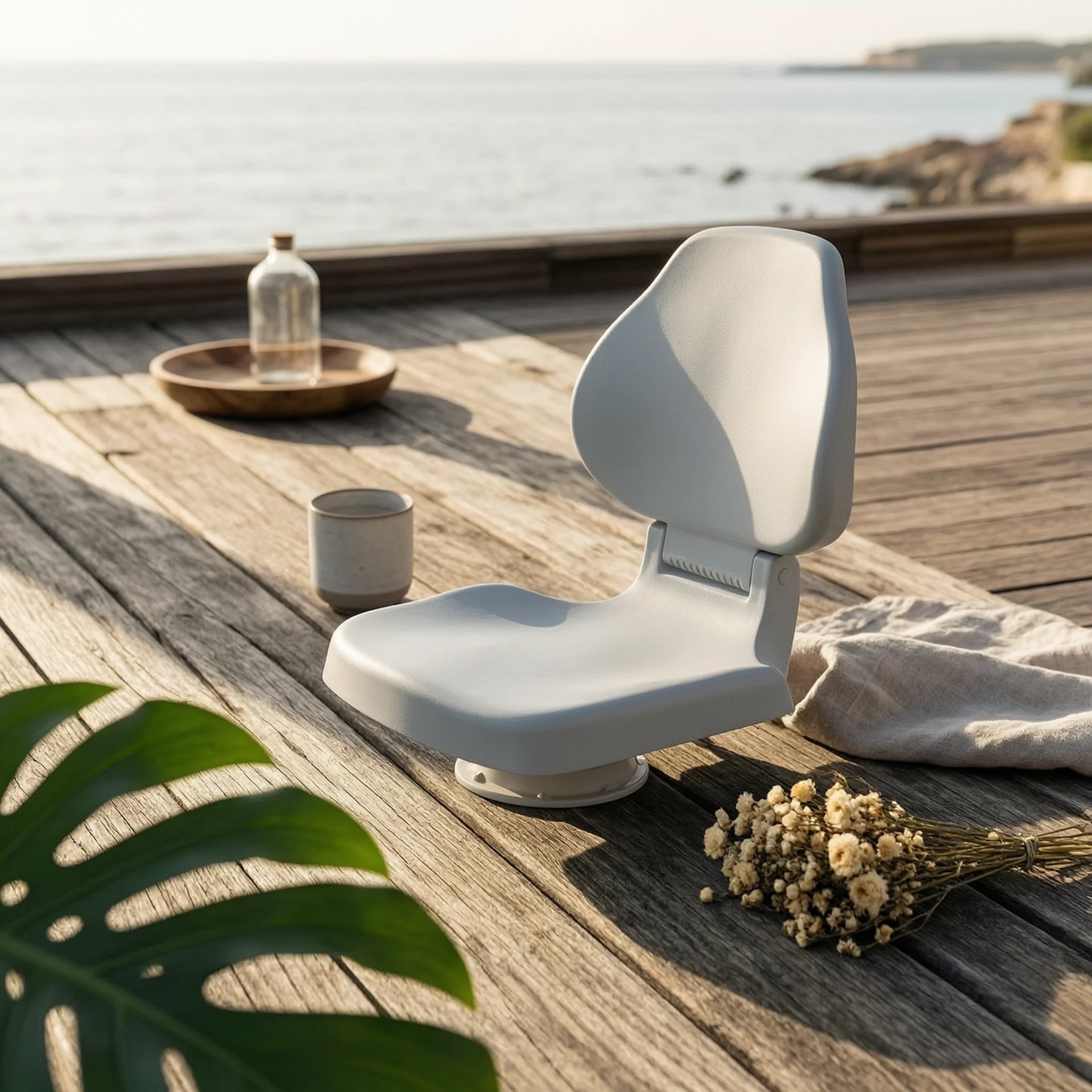 Folding Boat Seat with Backrest Long-Lasting Foldable Marine Seat with Cushion Foldable Boat Chair Lightweight Comfortable