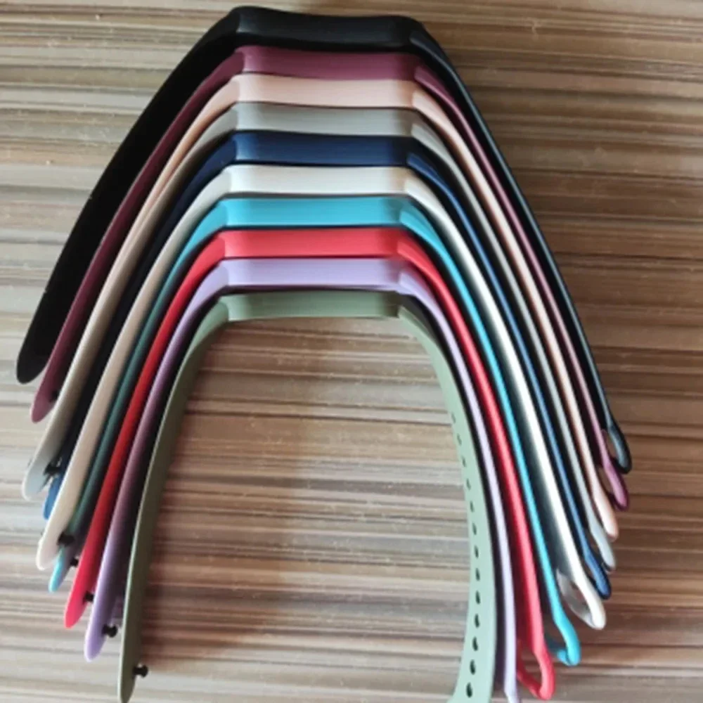 10 قطعة حزام الساعات ل Mi الفرقة 7 6 5 4 3 سوار Xiaomi Mi الفرقة حزام سيليكون الرياضة استبدال معصمه Smartwatch اكسسوارات