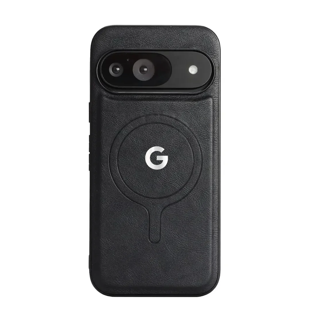 

Высококачественный деловой чехол для телефона Magsafe из натуральной кожи для Google Pixel 10 9 Pro XL 8 A, защитный чехол для беспроводного зарядного устройства Bla