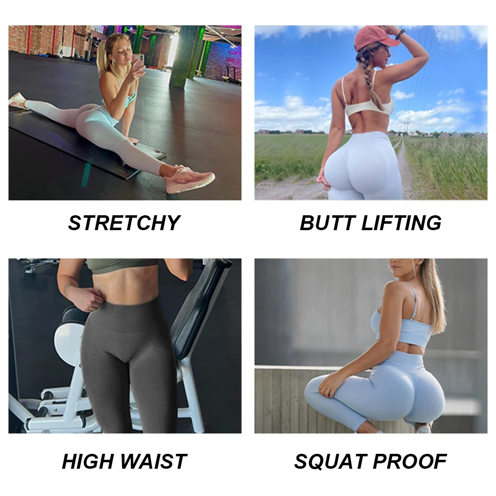 Perneiras esportivas sem costura push up para mulheres, cintura alta, controle de barriga, ginástica, calças justas de fitness, bumbum elástico de pêssego, calças de ioga, novas