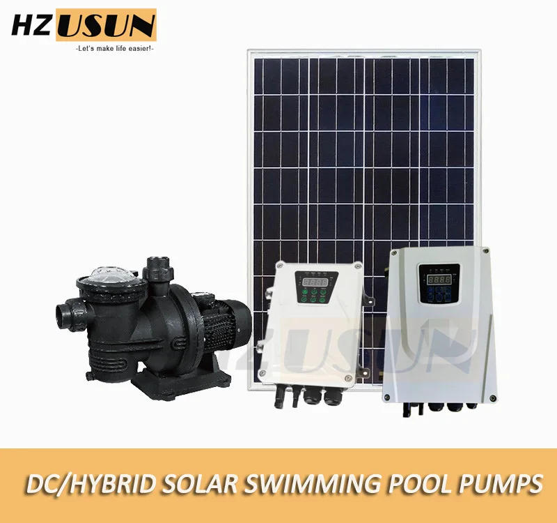 

Hybrid Solar Pool Pump System with Flow Meter Controlled AC/DC 24/7 Operation 2HP Utility Grid Solar Powered Swimming Pool Pump