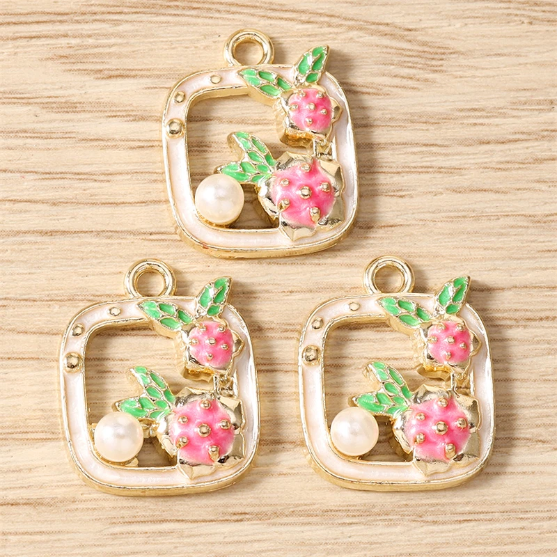 10 Stück Niedliche Bunte Emaille-Blumenanhänger für die Herstellung von Ohrringen, Halsketten, Armbändern, DIY-Bastelarbeiten und Schmuckzubehör – Detail 14