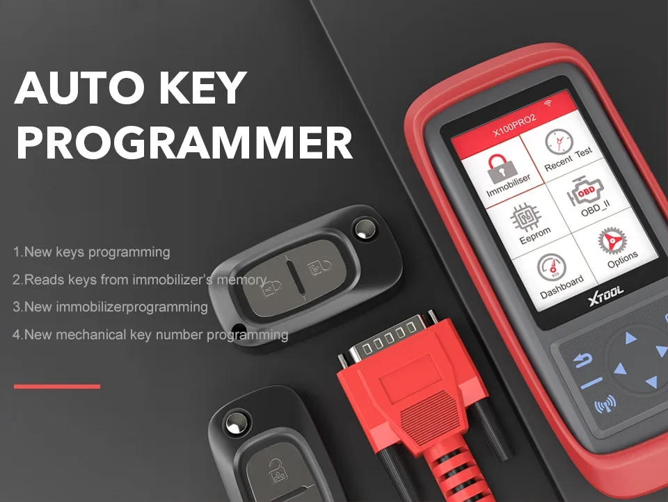 XTOOL X100 Pro 2 Auto Key Programmer Diagnostic Tool for IMMO Car OBD2 Scanner Diagnosis with EEPROM Adapter Support Update