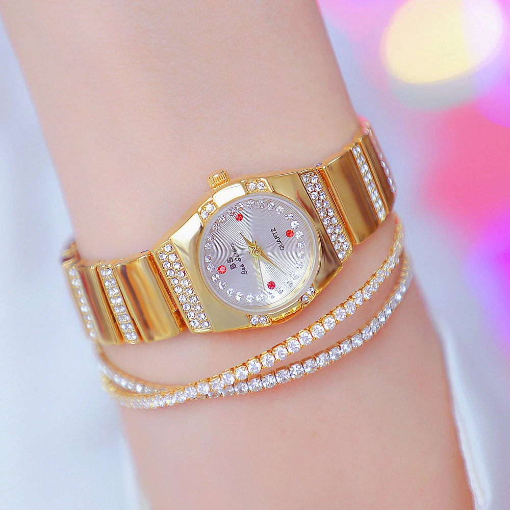 Luxury Watch 2024 Woman High-end Vintage Golden Bracelet Quartz Wrist Watches Women BS Brand Original