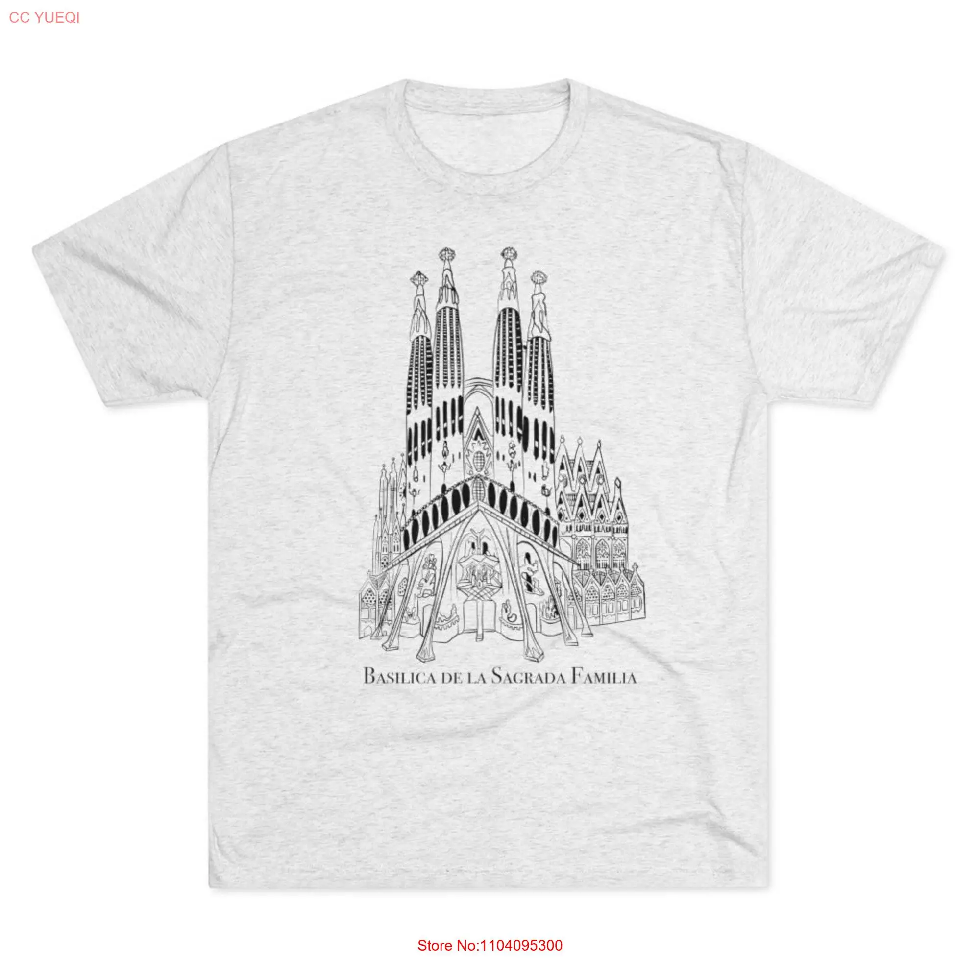 Men's Basilica De La Sagrada Familia Premium T Shirt long or short sleeves