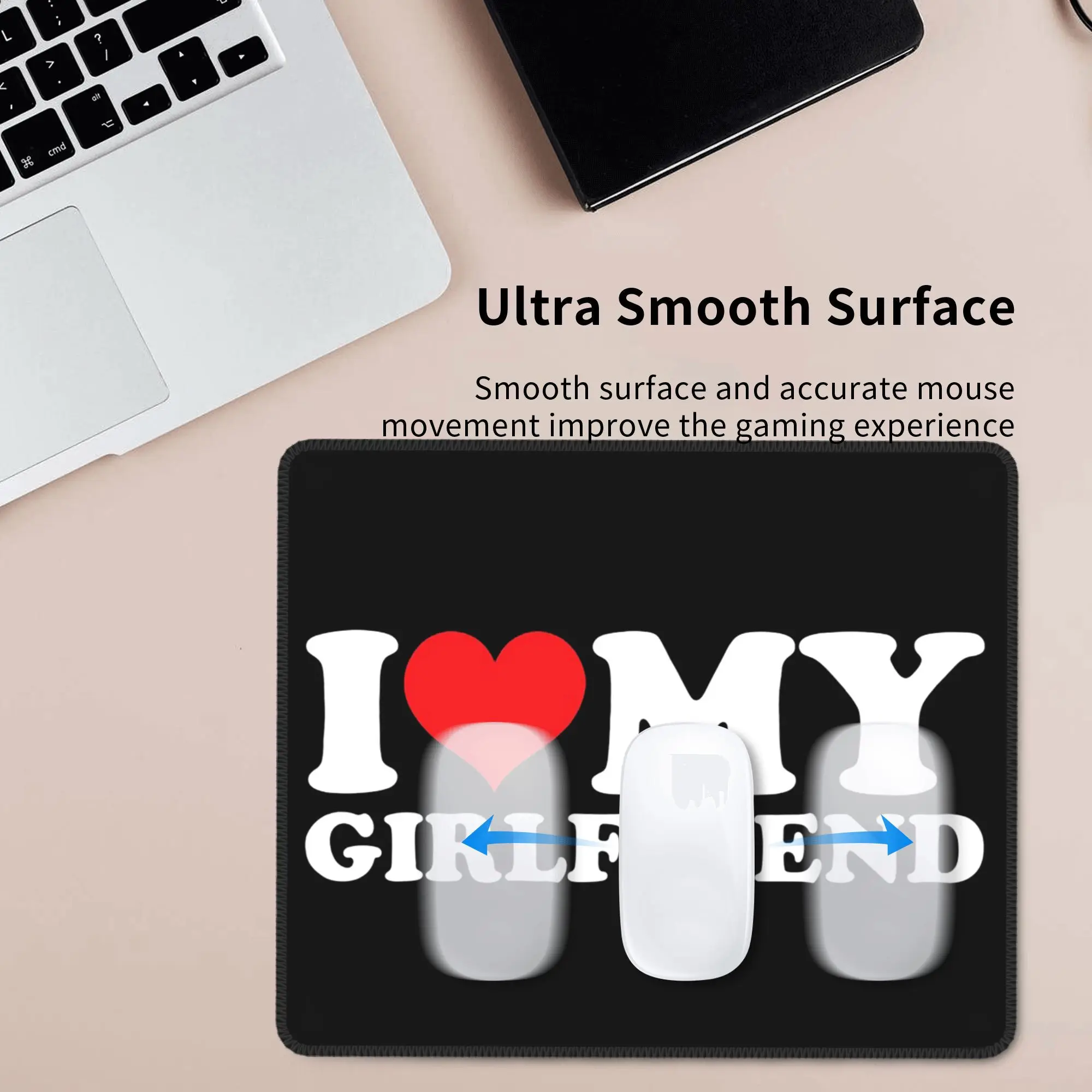 I Love My Girlfriend Mauspad, Computer-Tastatur, Mauspad, Gamer, PC, Laptop, Schreibtischunterlage, Bürozubehör, Tischsets