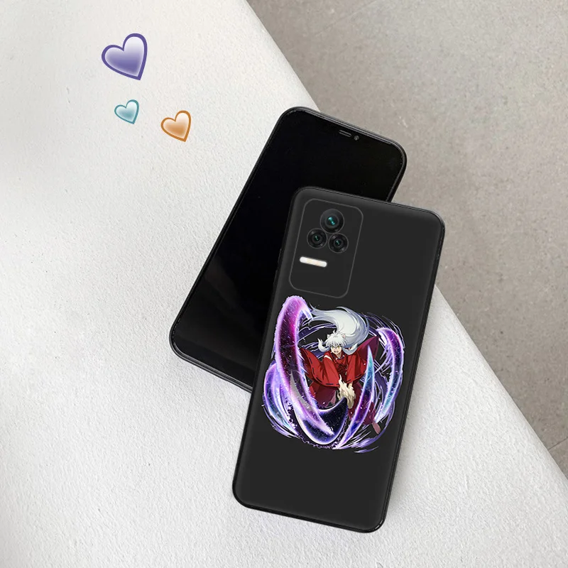 Phone Case for Redmi Note11 Pro 10S 11S 10A 10C Xiaomi 11T 10T Note 10 11Lite Inuyasha Sesshoumaru Soft Black Anti-Drop Cover