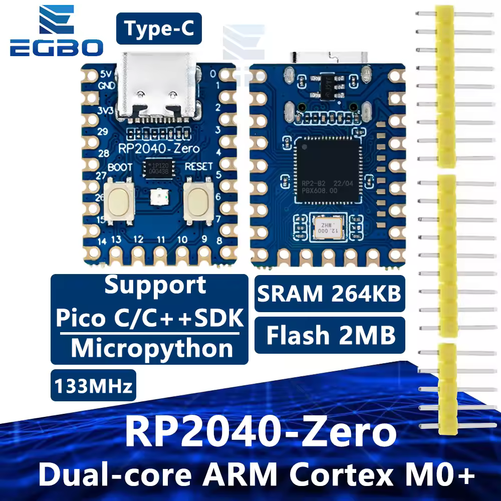 1~20PCS RP2040-Zero For Raspberry Pi Microcontroller PICO Development Board Module Dual-core Cortex M0+ Processor 2MB Flash