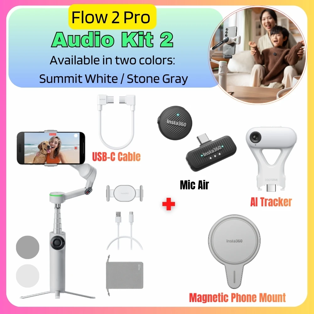 Insta360 Flow 2 Pro or Flow 2 Handheld Gimbal Stabilizer AI