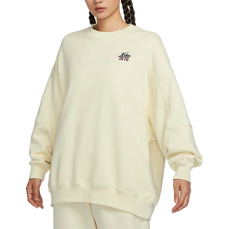 Felpa casual girocollo in maglia allentata da donna nuova Nike genuina invernale 2023 FV8444